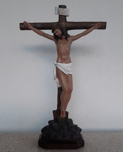 CRISTO IN CROCE con Base H 32